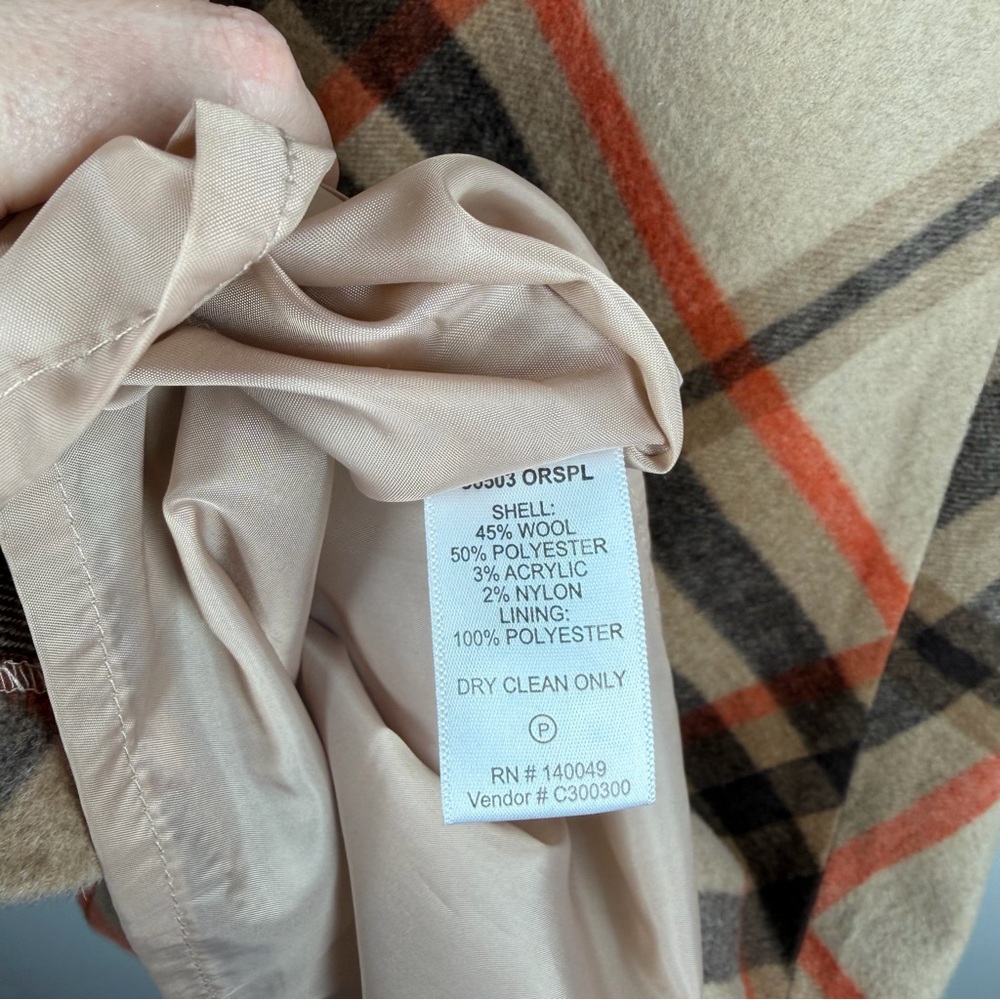 Chadwick’s Of Boston Plaid Midi Brown Wool Blend Skirt Academia Preppy Size 6 - Picture 10 of 10